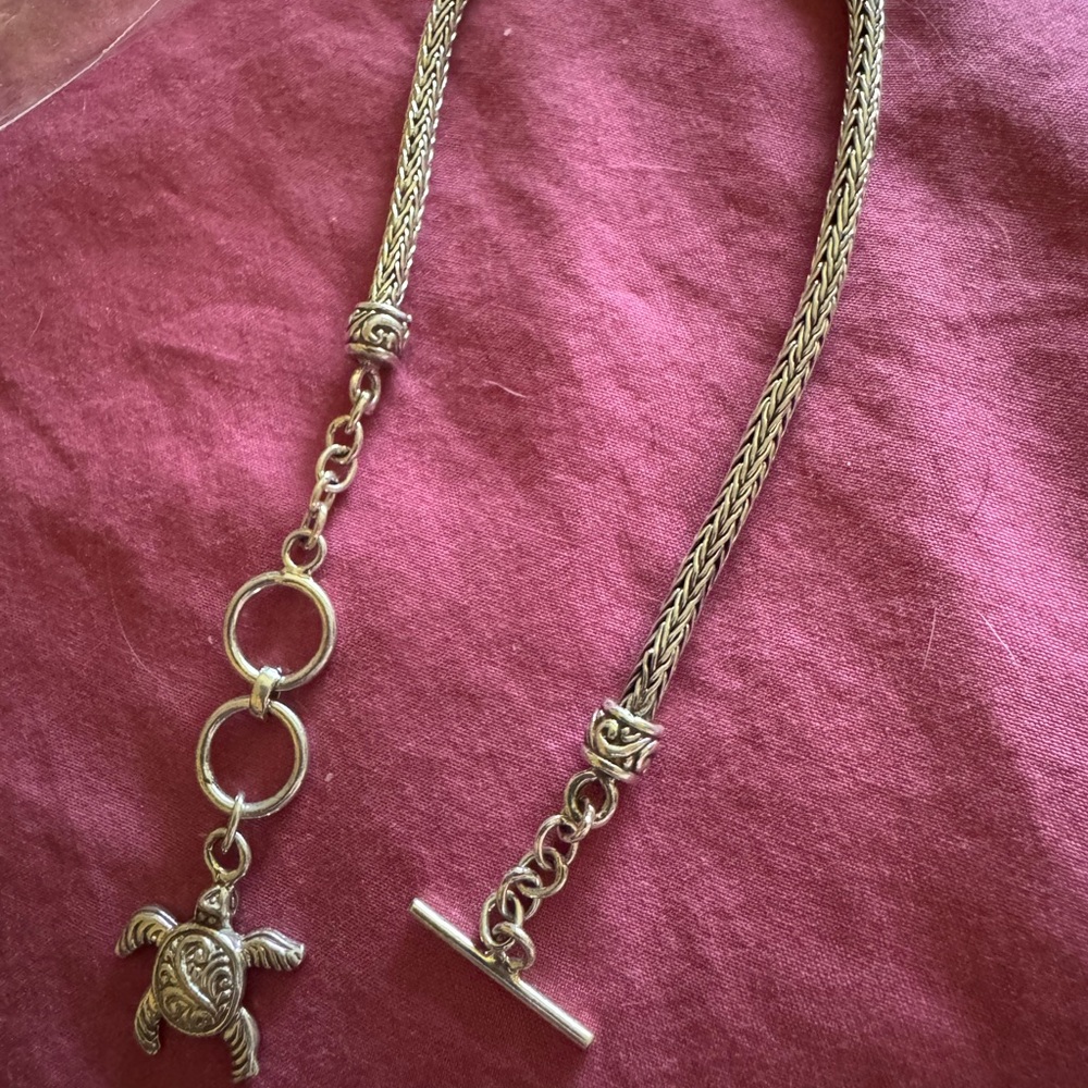 Silver Turtle Charm Bracelet